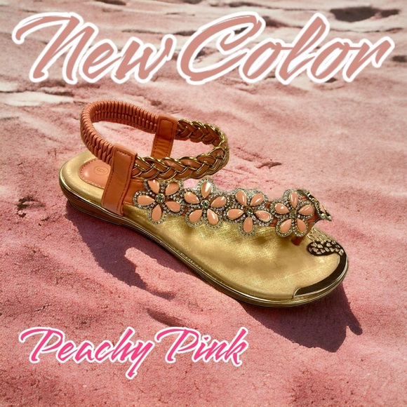 BEST SELLER Italina Floral Rhinestone Flat Sandals - Picture 13 of 13